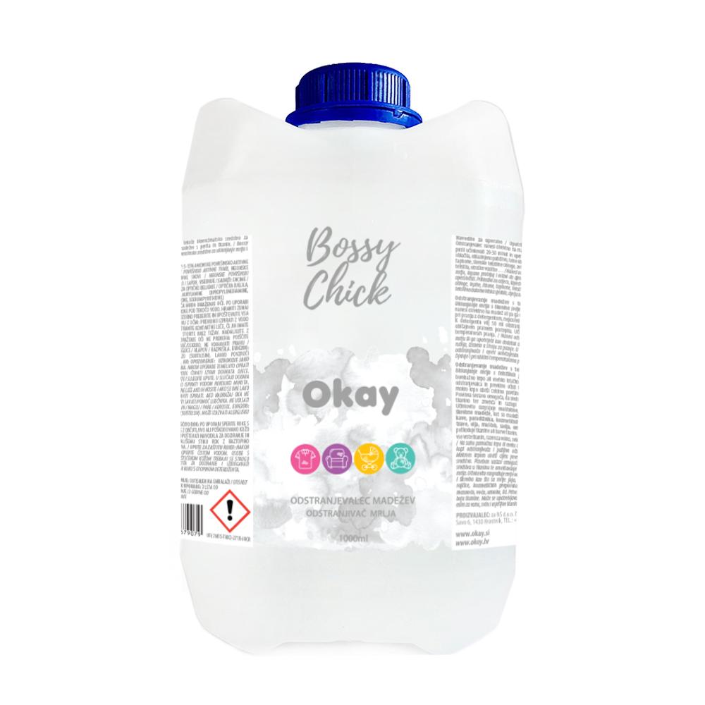 Okay odstranjivač mrlja na tkaninama Bossy Chick - refill 5L
